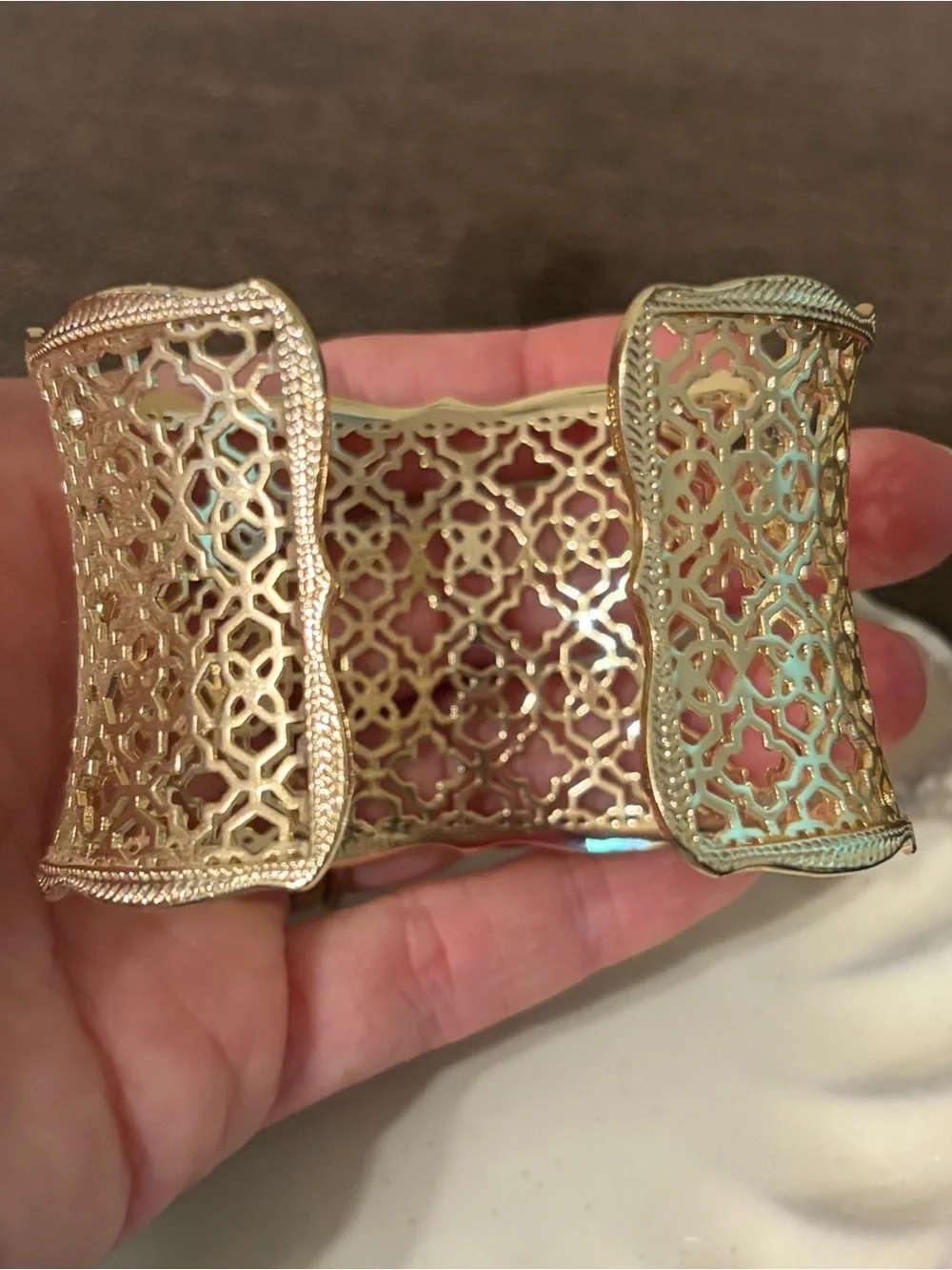 Kendra Scott Gold Filigree Open Cuff Bracelet